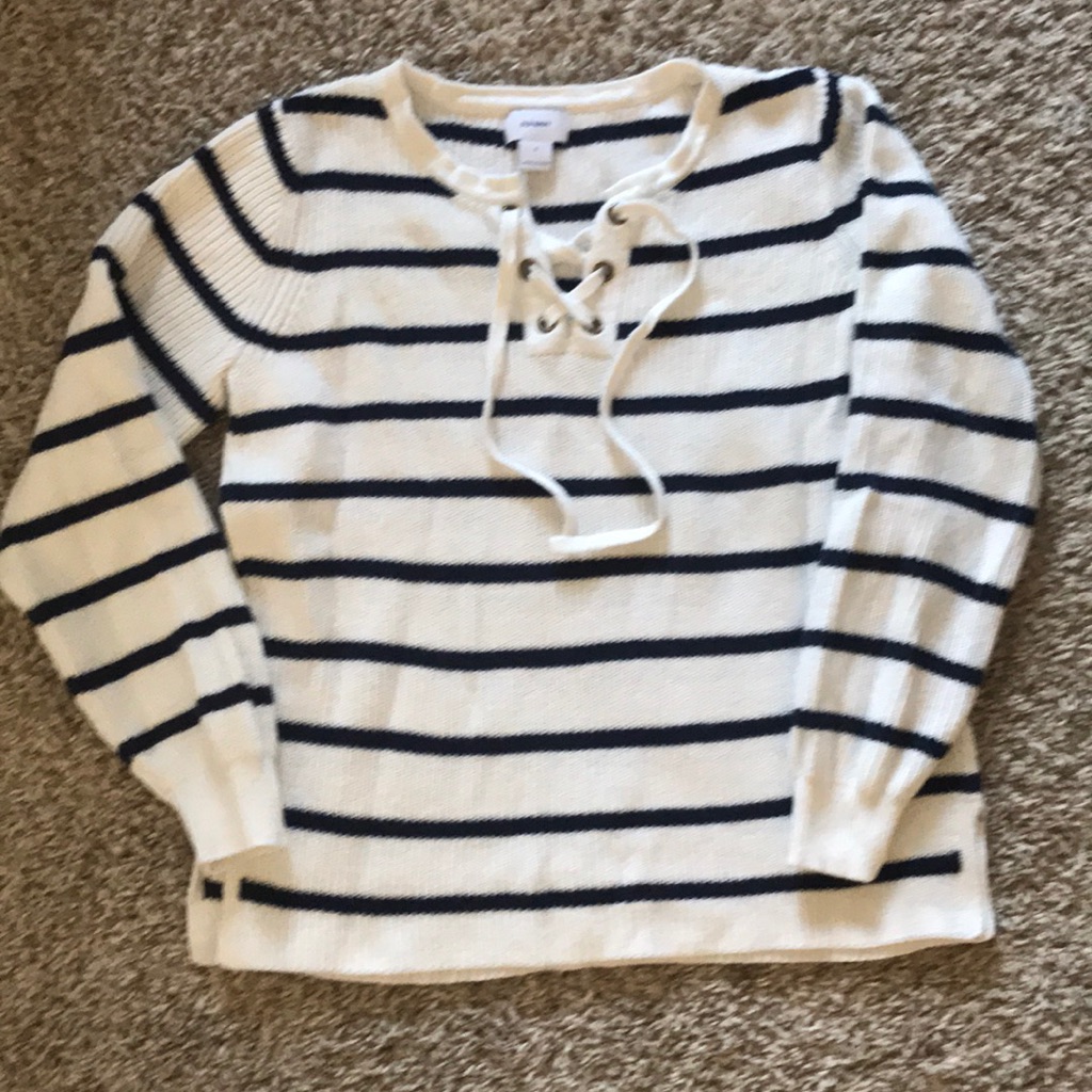 Old Navy Women’s Sweater Tie Front Small Navy